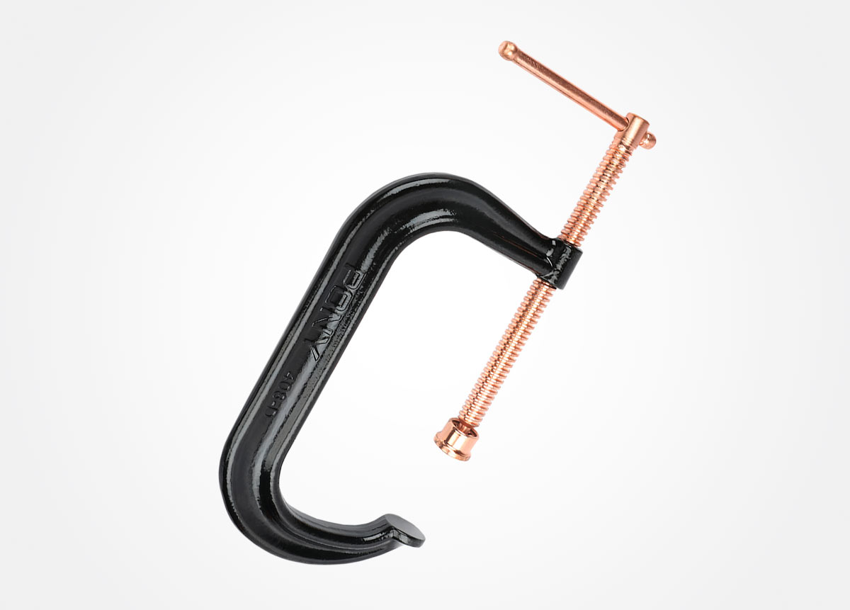 Heavy-duty drop-forged C-clamp