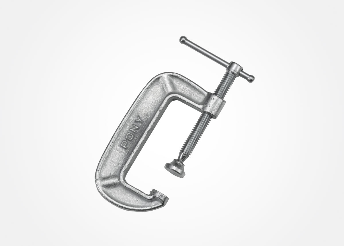 Small carriage C-clamp