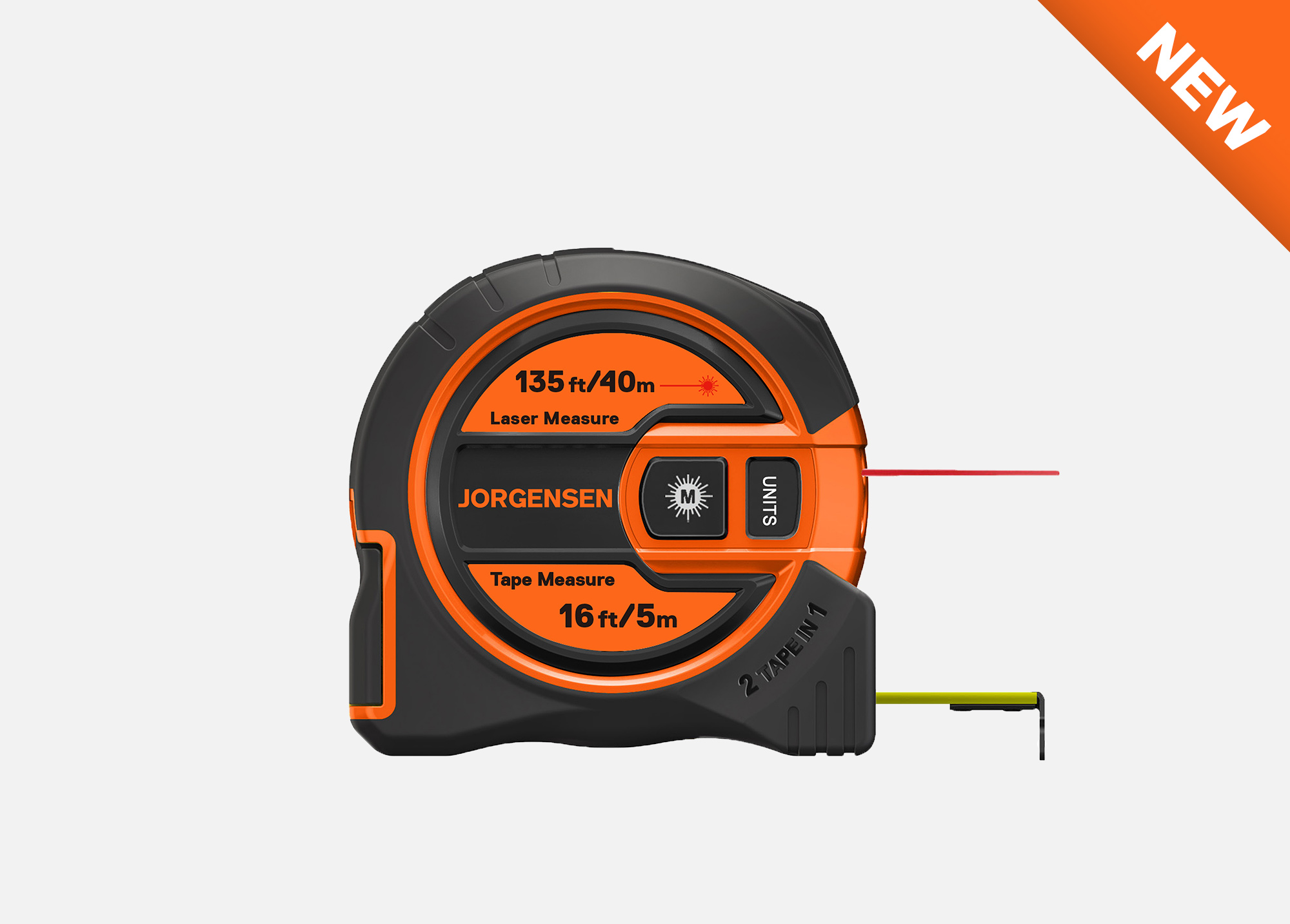 Jorgensen 2-in-1 Laser Tape Measure