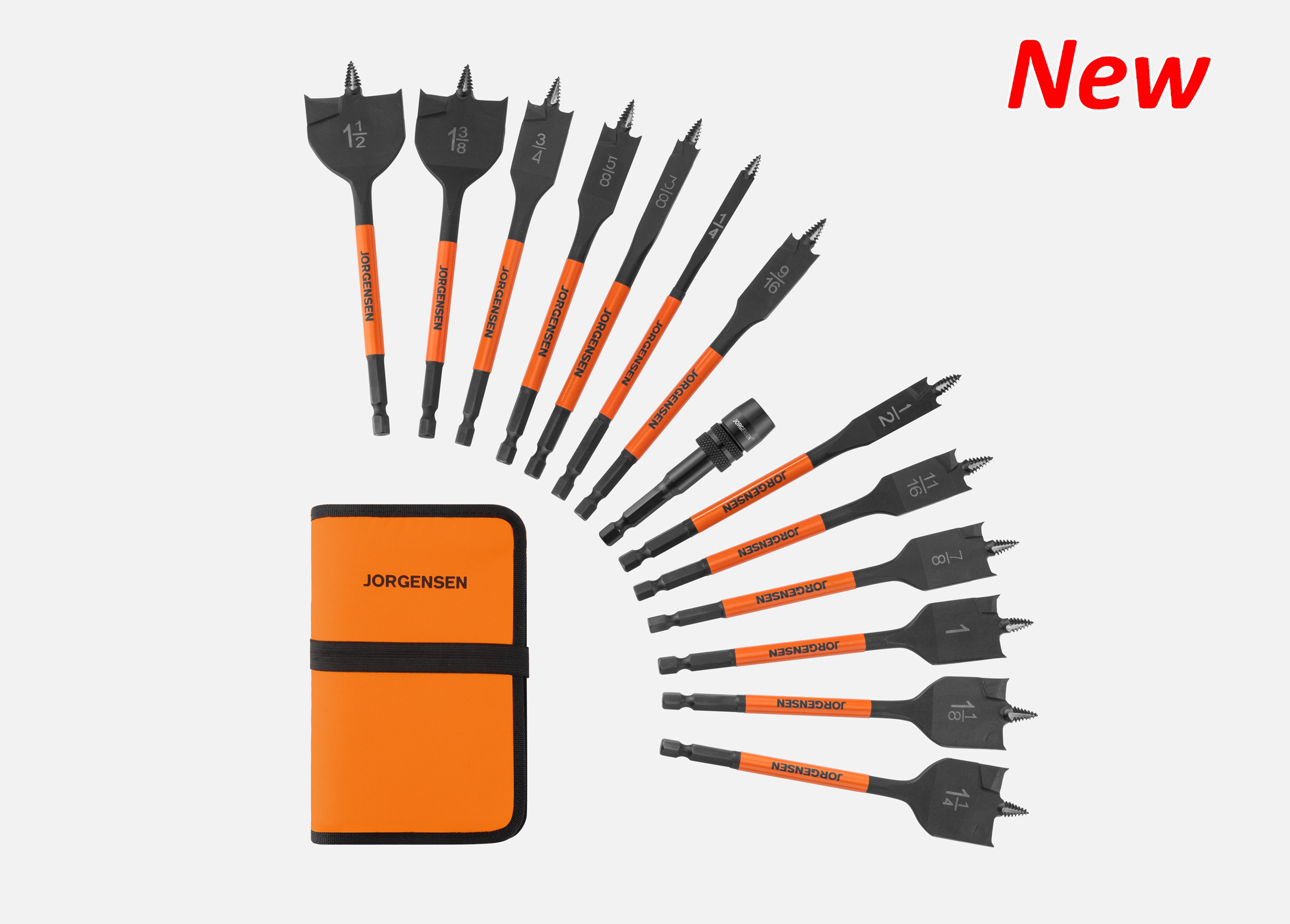 14-Piece Spade Drill Bit Set